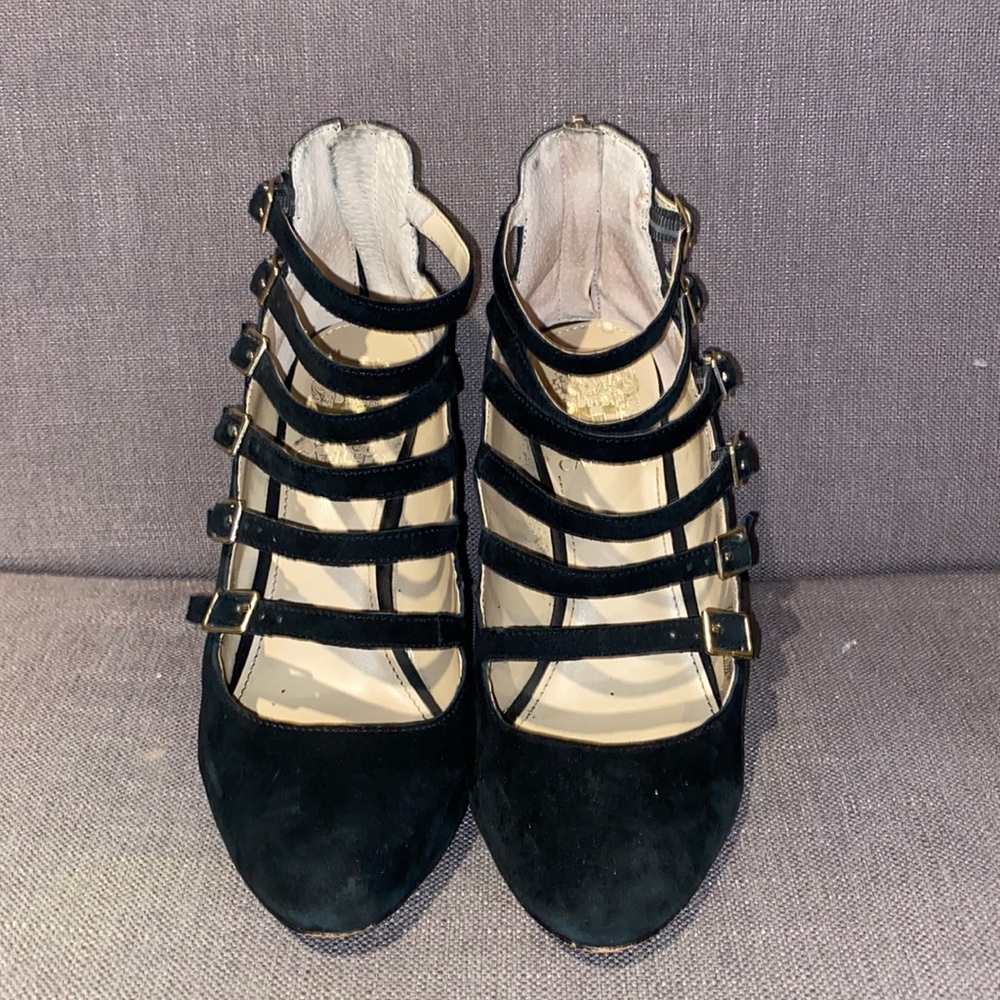 Vince Camuto Black Heels w/ Multiple Straps